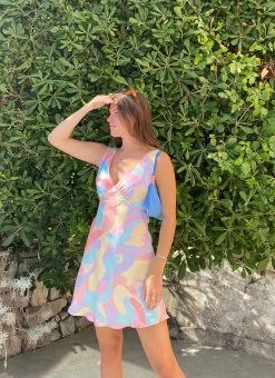 Peppermayo Exclusive Audrey Vintage Slip Dress - Pastel Wave -Peppermayo Shop MaggieMcCormack EComm3