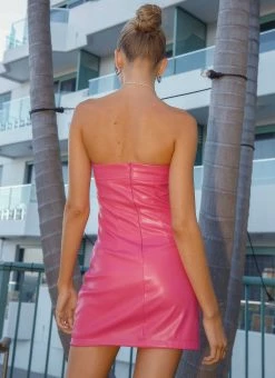 Peppermayo Exclusive Marbella Tube Dress - Magenta PU -Peppermayo Shop Midnight soiree ECOM CROPS 148