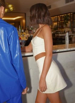 Peppermayo Exclusive Natalia Bustier Top - Ivory -Peppermayo Shop Midnight soiree ECOM CROPS 18