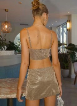 Peppermayo Exclusive Champagne Pop Crop Top - Antique Gold 13 Peppermayo Exclusive Champagne Pop Crop Top - Antique Gold -Peppermayo Shop Midnight soiree ECOM CROPS 274