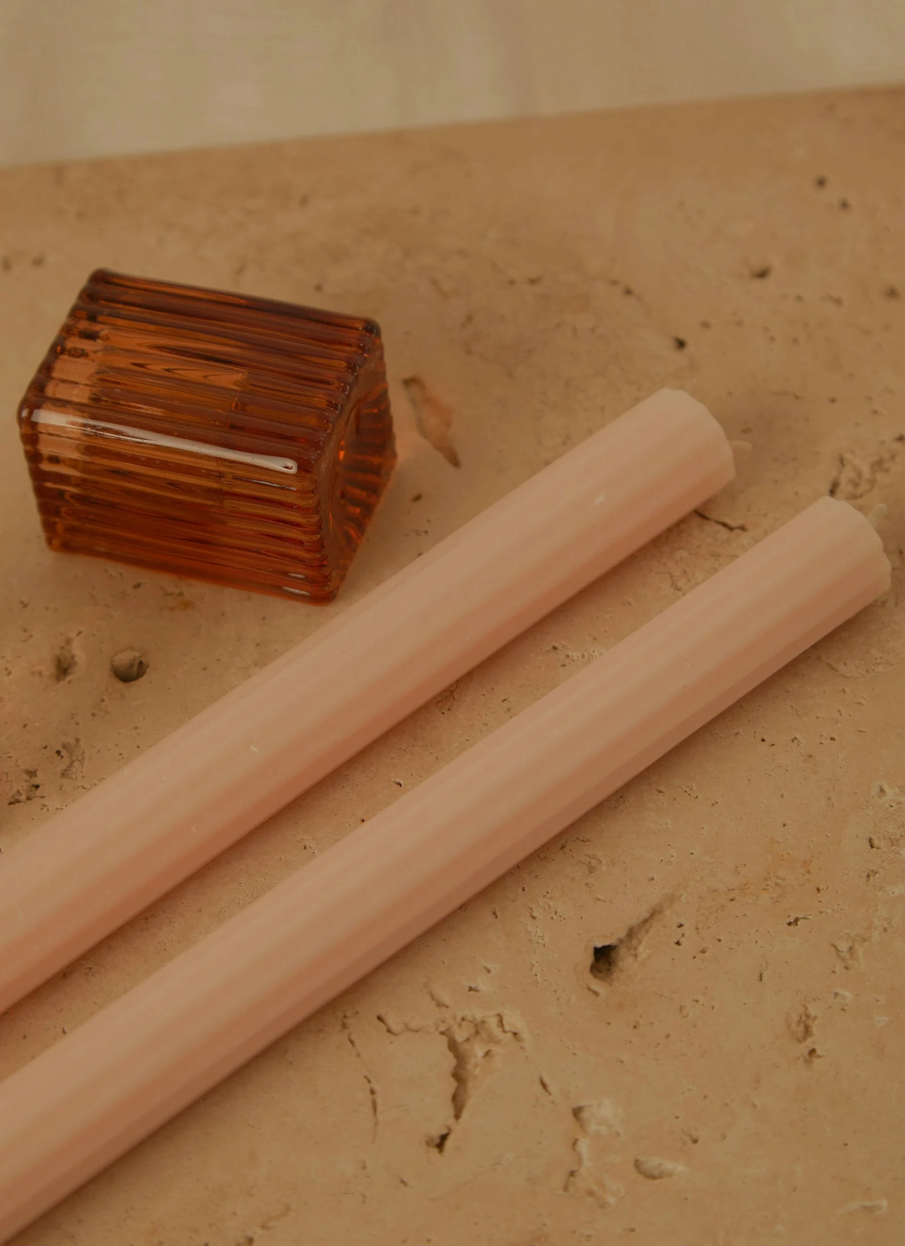 Candle Co Moreton Eco Fluted Dinner Candle - Nude 5 Candle Co Moreton Eco Fluted Dinner Candle - Nude - Image 3