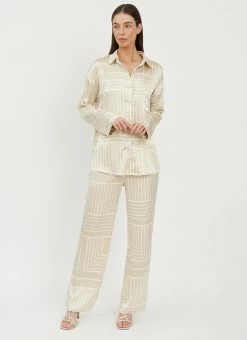 4TH & RECKLESS Norma Trouser - Beige Print -Peppermayo Shop PM Norma 11