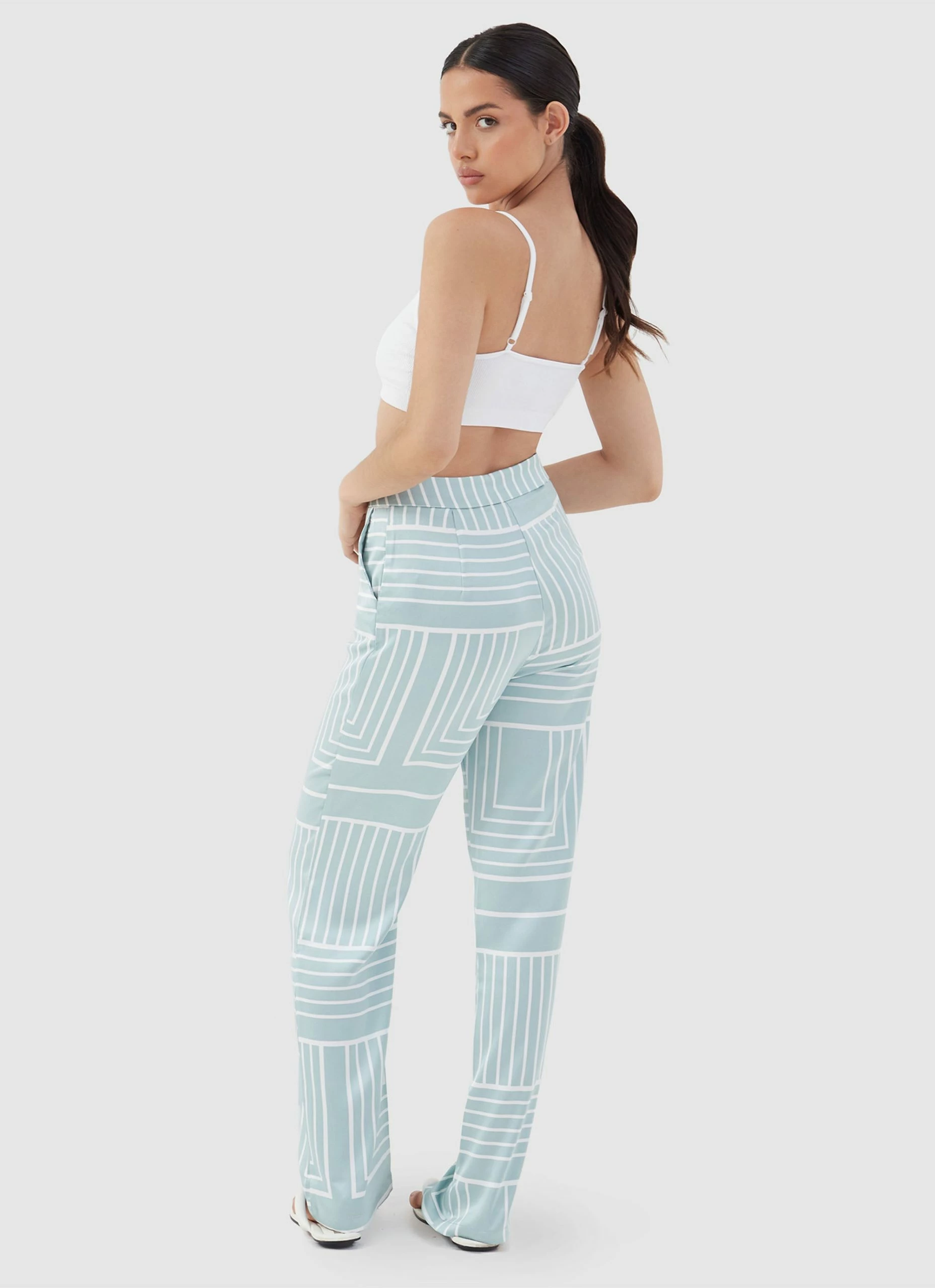 4TH & RECKLESS Norma Trouser - Sage Print 8 4TH & RECKLESS Norma Trouser - Sage Print - Image 6