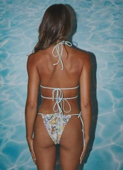 VDM The Label Ziggy Reversible Bikini Top - Vanilla Skyrockets And Blue Gingham -Peppermayo Shop Peppermayo Dom 14.12.21 P1 53