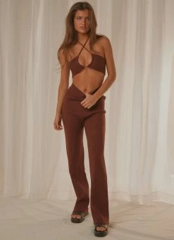 Peppermayo Exclusive Only Vice Knit Pants - Chocolate