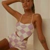 Peppermayo Exclusive Cancun Crochet Halter Top - Lilac Check -Peppermayo Shop Peppermayo Jenaya 7.2.22 P1 22