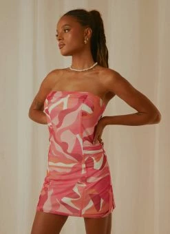 Peppermayo Exclusive Lets Celebrate Mesh Mini Dress - Candy Wave