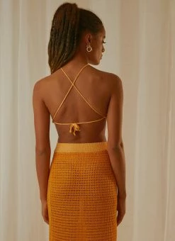 Peppermayo Exclusive Summer Crush Crochet Halter Top - Mango 11 Peppermayo Exclusive Summer Crush Crochet Halter Top - Mango -Peppermayo Shop Peppermayo Jenaya 7.2.22 P2 61