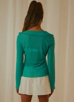 Peppermayo Exclusive Parisian Balcony Tie Top - Jade Green -Peppermayo Shop Peppermayo Jenaya 7.2.22 P3 19