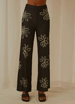 Peppermayo Floral Takeover Knit Pants - Black -Peppermayo Shop Peppermayo Jenaya 7.2.22 P3 48