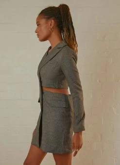 4TH & RECKLESS Josilyn Blazer Dress - Grey -Peppermayo Shop Peppermayo Jenaya 7.2.22 P4 33