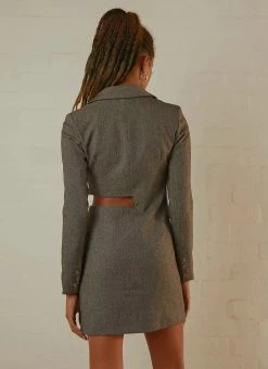 4TH & RECKLESS Josilyn Blazer Dress - Grey -Peppermayo Shop Peppermayo Jenaya 7.2.22 P4 34