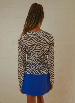 Peppermayo Exclusive Parisian Balcony Tie Top - Zebra -Peppermayo Shop Peppermayo Jenaya 7.2.22 P5 19