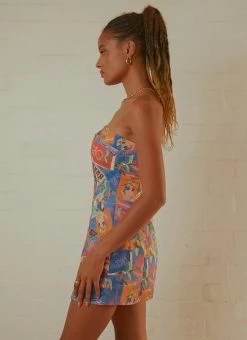 Peppermayo Exclusive Catching Flights Bustier Dress - Postcard Travels 10 Peppermayo Exclusive Catching Flights Bustier Dress - Postcard Travels -Peppermayo Shop Peppermayo Jenaya 7.2.22 P5 3