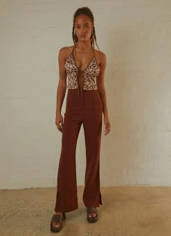 4TH & RECKLESS Elita Trouser - Chestnut Brown