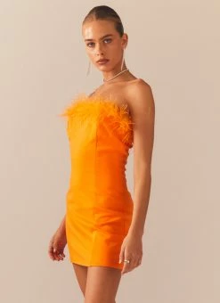 Peppermayo Exclusive Starlight Dancer Dress - Tangerine -Peppermayo Shop Peppermayo Kiana 1.12.22 119