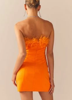 Peppermayo Exclusive Starlight Dancer Dress - Tangerine -Peppermayo Shop Peppermayo Kiana 1.12.22 120