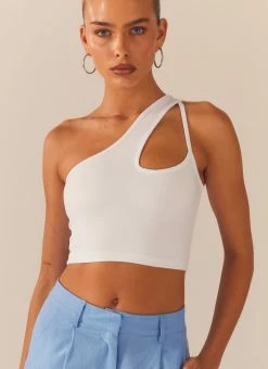 Peppermayo Exclusive Cedar Crop Top - White