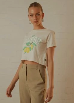 Levi's Cropped Jordie Tee - Undyed Greige