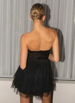 Peppermayo Exclusive Spotlights Mini Dress - Onyx -Peppermayo Shop Peppermayo NYE SpotlightsMiniDress 3