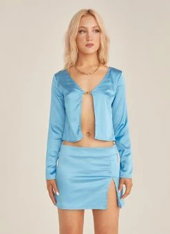 Riley Hubatka X Peppermayo Eternal Love Top - Azure -Peppermayo Shop Peppermayo Riley Ecom P3 30