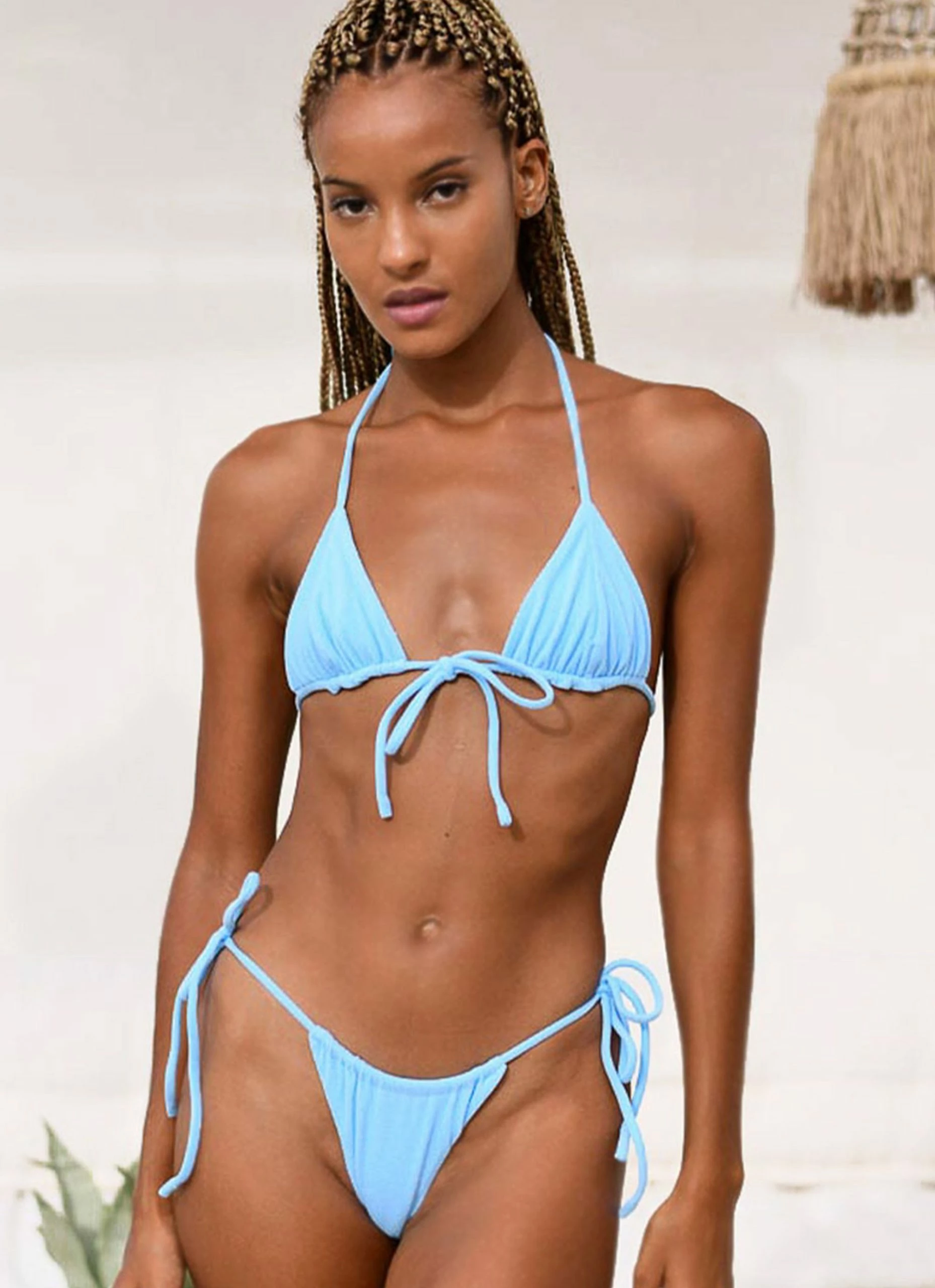 VDM The Label Marley Bikini Top - Sky Towelling And Matte Sky 3 VDM The Label Marley Bikini Top - Sky Towelling And Matte Sky