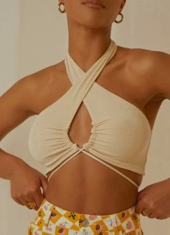 Peppermayo Exclusive Harlow Crop Top - Ivory
