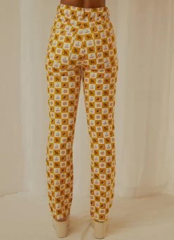 Peppermayo Exclusive Pina Colada Pants - Fruit Checkers -Peppermayo Shop Peppermayp Wholesale FEB 113