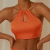 Peppermayo Exclusive Summer Evenings Halter Top - Orange -Peppermayo Shop Peppermayp Wholesale FEB 45