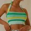 Peppermayo Exclusive Alba Knit Crop - Ocean Stripe