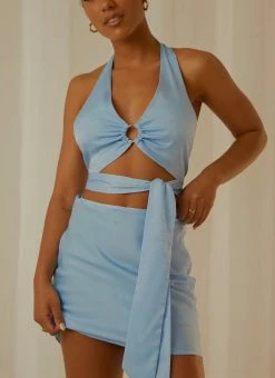 Peppermayo Exclusive The Luxe List Top - Sky