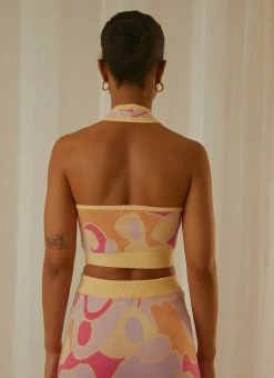 Peppermayo Exclusive New Dreams Knit Halter - Psychedelic -Peppermayo Shop Peppermayp Wholesale MARCH 179