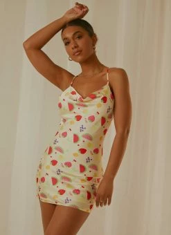 Peppermayo Exclusive Panama Cowl Neck Mini Dress - Tutti Fruitti