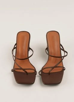 Cult Avenue Willow Strappy Mule - Choc Brown