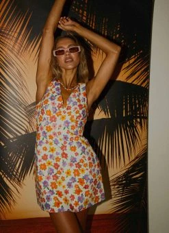 Peppermayo Exclusive Monday Margs Linen Mini Dress - Blooming -Peppermayo Shop Sundance Campaign 340