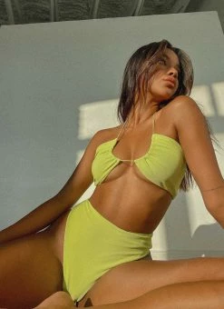 Vacancy Supply Shallows Bandeau Bikini Top - Lime -Peppermayo Shop VAC SWIM HEATWAVE CROPS LIME 41 ac3133ce 7dbc 4a20 8445 557d254621b2