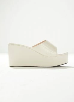 Cult Avenue Villa Playa Mule Heel - Bone Croc -Peppermayo Shop Villa Playa Mule 2