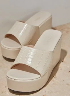 Cult Avenue Villa Playa Mule Heel - Bone Croc -Peppermayo Shop Villa Playa Mule 5