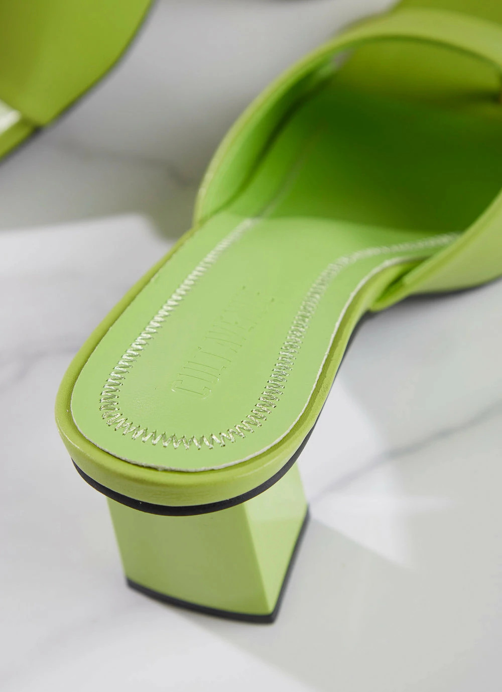 Cult Avenue Dixie Mule Heel - Lime Green 7 Cult Avenue Dixie Mule Heel - Lime Green - Image 5