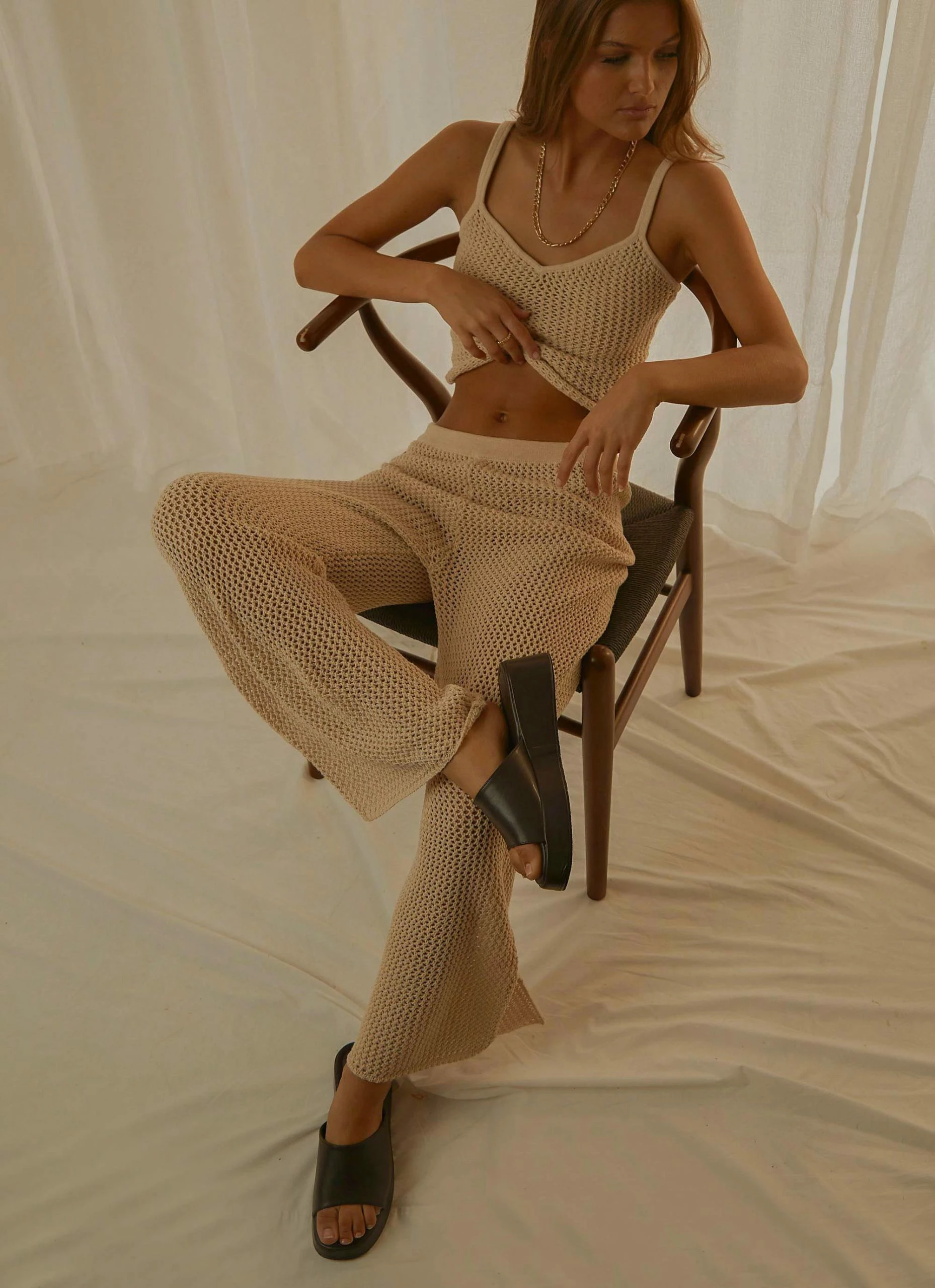 Cools Club Monaco Knit Pant - Bone 3 Cools Club Monaco Knit Pant - Bone