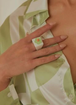 Peppermayo Tiana Resin Ring - Green