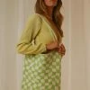 Peppermayo Exclusive Venice Beach Knit Bag - Lime Green Check -Peppermayo Shop a4be5fc219ab4ba39109b5c5255de262
