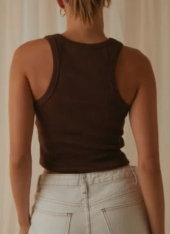 Peppermayo Exclusive Blank Canvas Ribbed Tank - Choc Brown -Peppermayo Shop a676d54bfd4245e3bc27f450f8a27ddb 7eafd716 4a7f 44ce b7a3 58216f737686