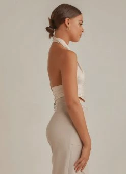 Peppermayo Emotions Crop Top - Ivory -Peppermayo Shop a6bdea75fb2b443a8d718c947258a67b