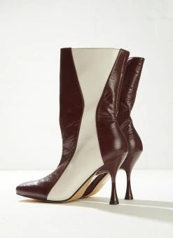 4TH & RECKLESS Tiffany Ankle Boot - Maroon And Cream -Peppermayo Shop a821d55054af4d12a192382aeceb3f3e