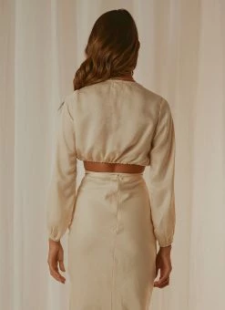 Peppermayo Exclusive Soleil Tie Top - Ivory -Peppermayo Shop a8eca9275b09413695b1333207d3f74b