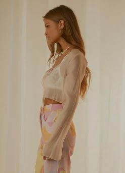 Peppermayo Exclusive New Moods Sheer Tie Top - Fairy Floss -Peppermayo Shop a92d220220974ea48cd4fdb8ca2c733c