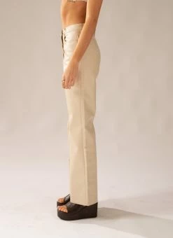 Peppermayo Exclusive Bad To The Bone PU Pants - Stone -Peppermayo Shop a92d81f675c140a1ac7487851234395f