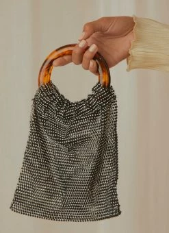 Peppermayo Aida Beaded Handbag - Black