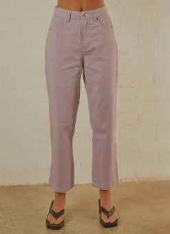 Afends Shelby Hemp Twill Wide Leg Pant - Lilac -Peppermayo Shop ac54be539d8245d29a95bc816956c6a0